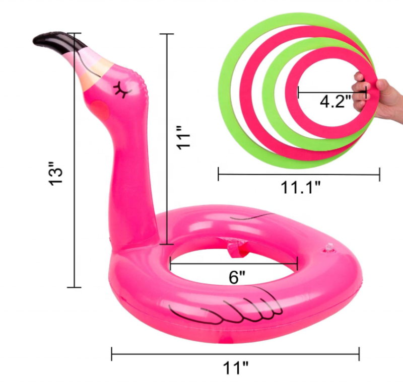 Flamingo Inflatable Ring Toss Game Pool Party Toys For Kids And Adults ...