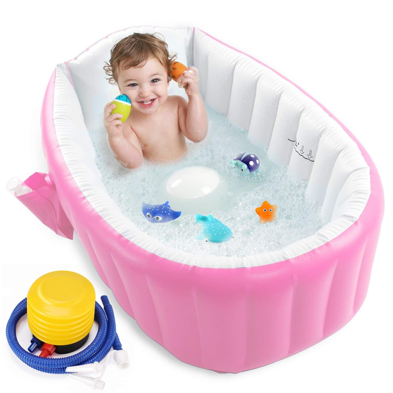 Inflatable bath pool for children