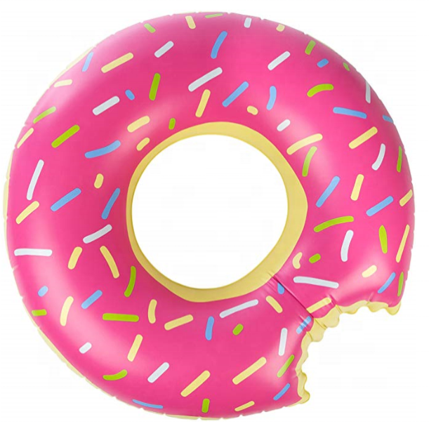 Inflatable donut swim rings