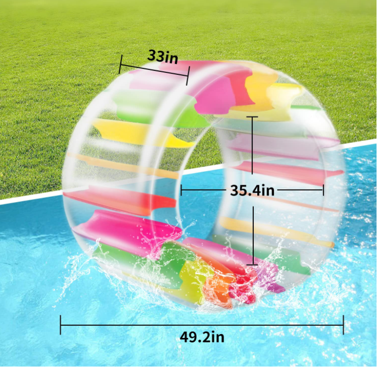 Roller Inflatable Float Giant Inflatable Roller Pool Float for Kids Large Inflatable Pool Float ...