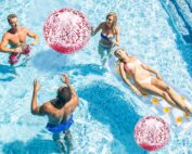 Beach Sand Balls for Adult And Kids Eco-friendly5 Pieces Glitter Beach Ball Confetti Swimming Pool Party Balls