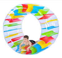 Kids Colorful Inflatable Wheel Roller Pool Float for Pool Lake Outdoor Backyard Lawn