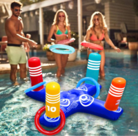 Inflatable Pool Ring Toss Pool Game Beach Floats Outdoor Play Party Favors for Adults
