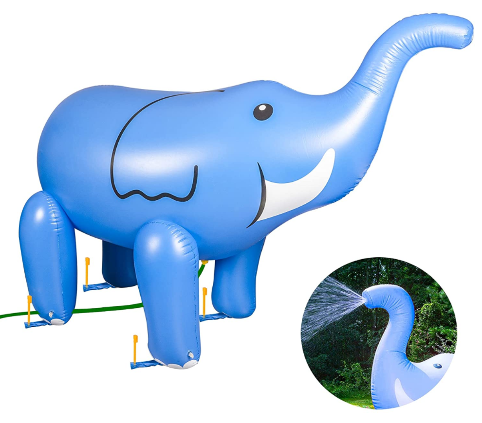 Inflatable Sprinkler, 5.2FT Giant Elephant Outdoor Yard Patio Summer Pool Party Water Toys for Backyard