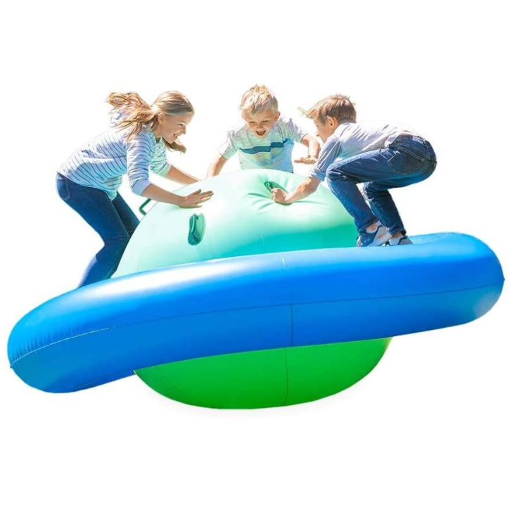 Rock With It Giant Inflatable Dome Rocker Bouncer with 6 Handles for Outdoor Active Play