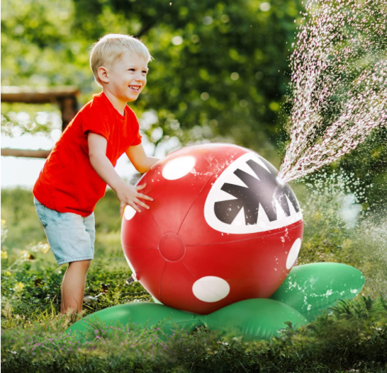 Kids Inflatable Sprinkler Water Toys Plants Fun Outside Gifts