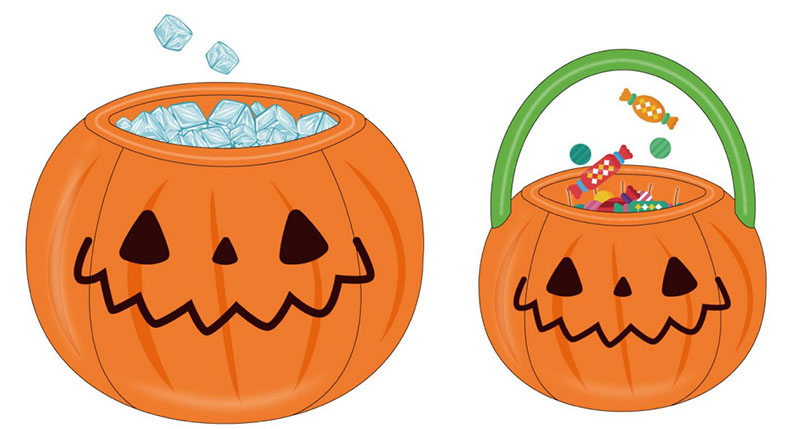 Inflatable Pumpkin head ice bucket