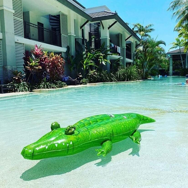 Green Inflatable Crocodile Float