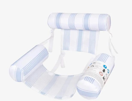 Inflatable pool chair with mesh