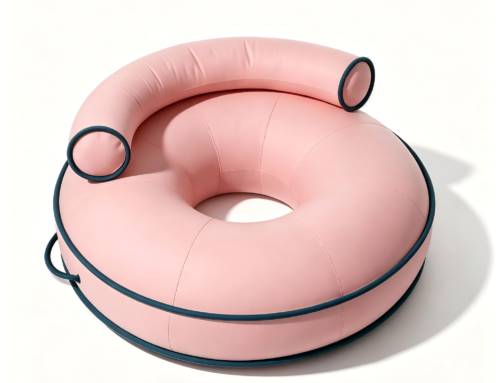 Blush Solid Canvas Pool Ring Inflatable Pool Lounger Float