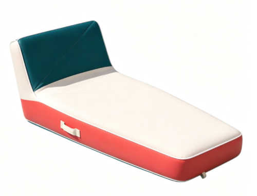 Fabric slipcover for inflatable pool chaise lounge