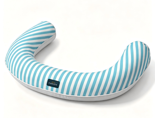 Aqua Stripes U‑Shaped Fabric Pool Float